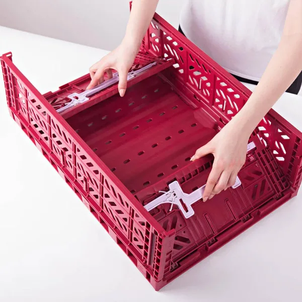 Aykasa Maxibox Comfort Lock Folding Crate 23.6 x 15.7 x 7.1 in – Chilli Pepper