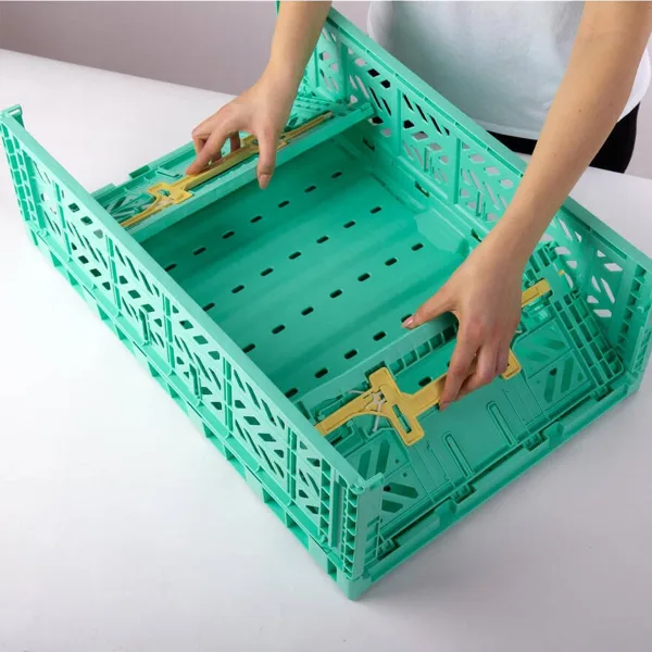 Aykasa Maxibox Comfort Lock Folding Crate 23.6 x 15.7 x 7.1 in – Mint