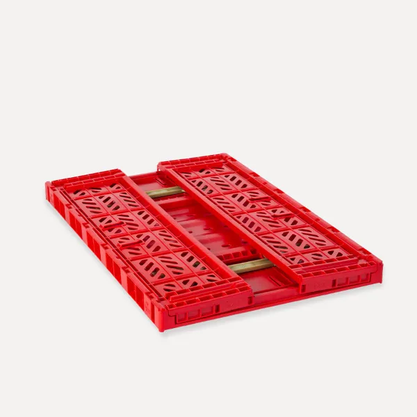 Aykasa Maxibox Comfort Lock Folding Crate 23.6 x 15.7 x 7.1 in – Red