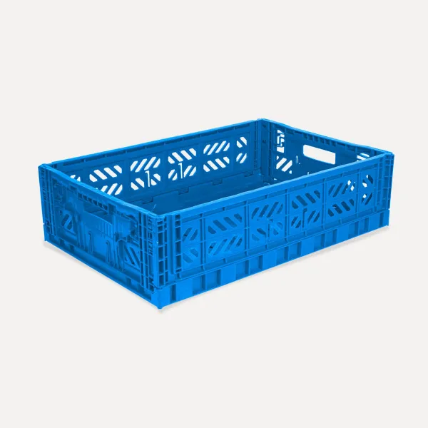 Aykasa Maxibox Folding Crate 23.6 x 15.7 x 5.9 in – Blue