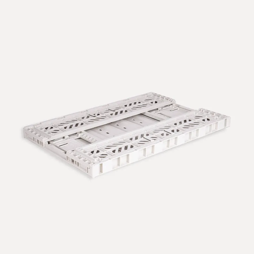 Aykasa Maxibox Folding Crate 23.6 x 15.7 x 5.9 in – Light Gray