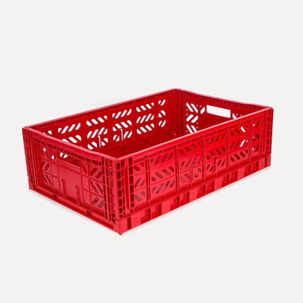 Aykasa Maxibox Folding Crate 23.6 x 15.7 x 7.1 in – Red