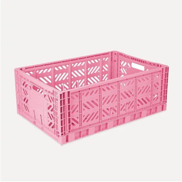 Aykasa Maxibox Folding Crate 23.6 x 15.7 x 8.7 in – Baby Pink