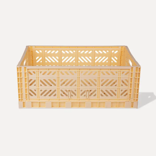 Aykasa Maxibox Folding Crate 23.6 x 15.7 x 8.7 in – Banana