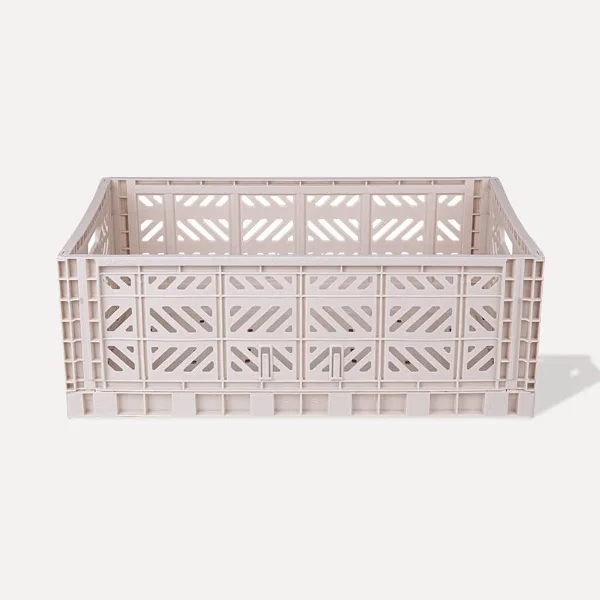 Aykasa Maxibox Folding Crate 23.6 x 15.7 x 8.7 in – Coconut Milk