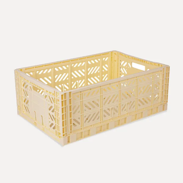 Aykasa Maxibox Folding Crate 23.6 x 15.7 x 8.7 in – Cream