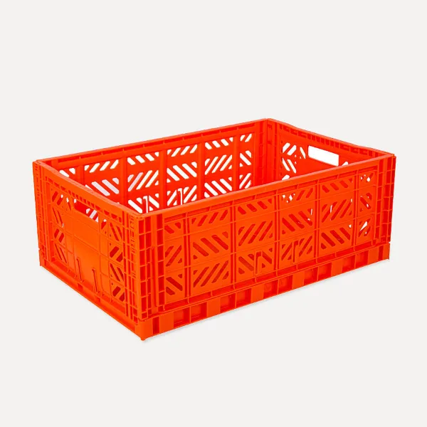 Aykasa Maxibox Folding Crate 23.6 x 15.7 x 8.7 in – Orange