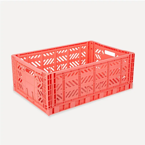 Aykasa Maxibox Folding Crate 23.6 x 15.7 x 8.7 in – Salmon Pink