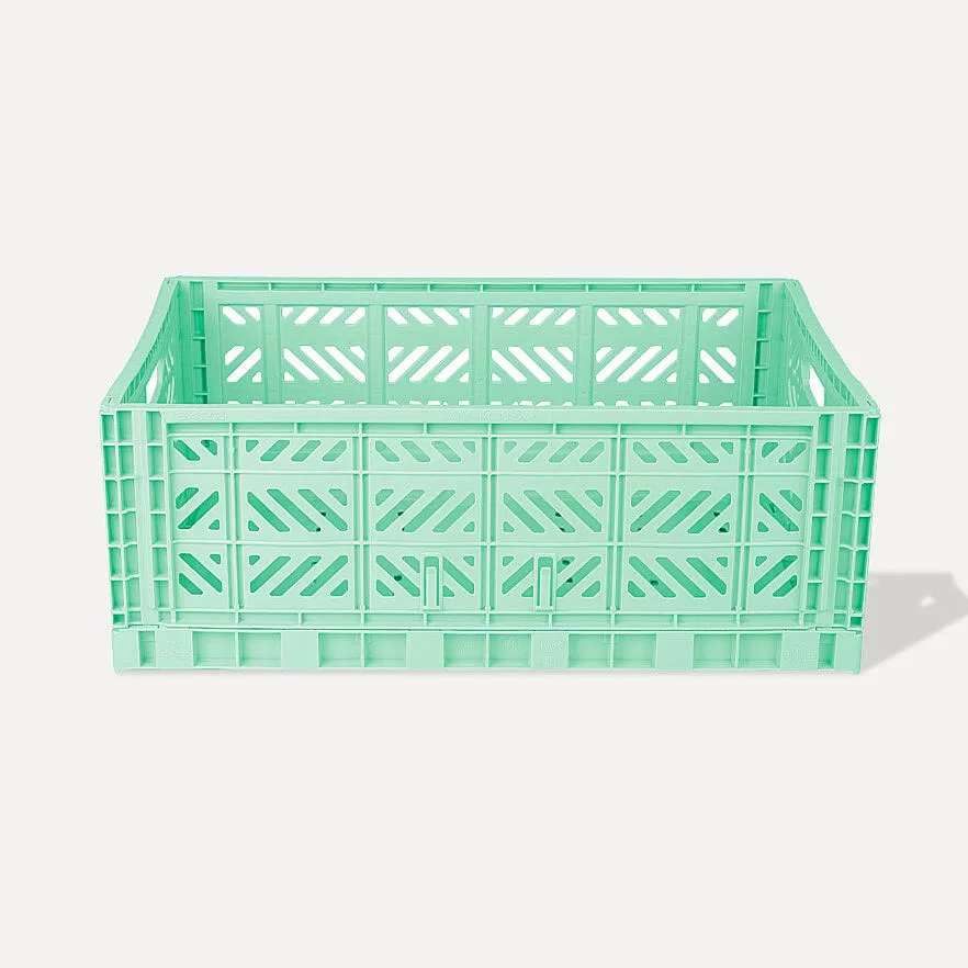 Aykasa Maxibox Folding Crate 23.6 x 15.7 x 8.7 in – Warm Mint