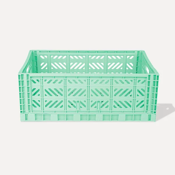 Aykasa Maxibox Folding Crate 23.6 x 15.7 x 8.7 in – Warm Mint