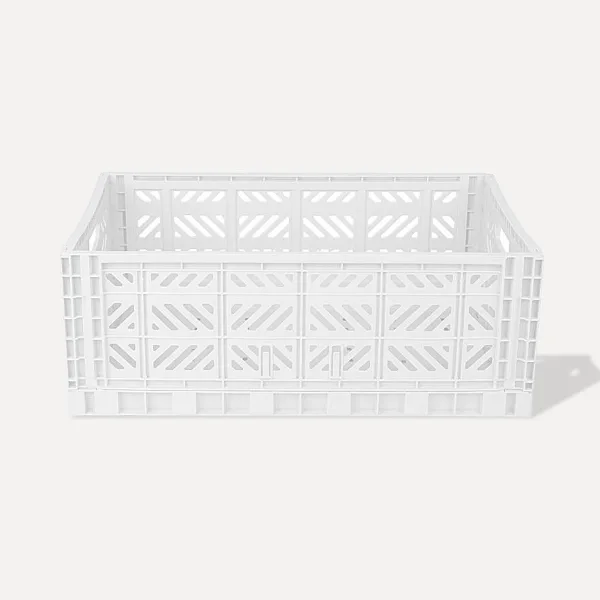 Aykasa Maxibox Folding Crate 23.6 x 15.7 x 8.7 in – White