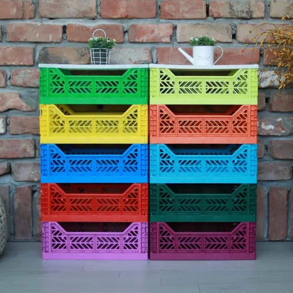 Aykasa Midibox Folding Crate 15.7 x 11.8 x 5.5 in – Chilli Pepper