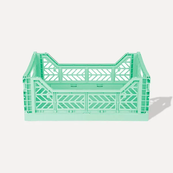Aykasa Midibox Folding Crate 15.7 x 11.8 x 5.5 in – Warm Mint