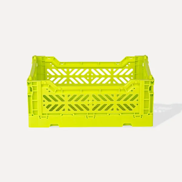 Aykasa Minibox Folding Crate 10.2 x 6.7 x 3.9 in – Acid Yellow