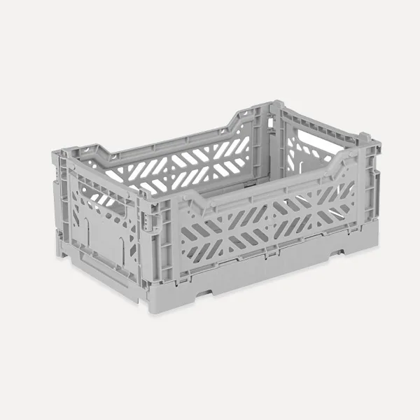 Aykasa Minibox Folding Crate 10.2 x 6.7 x 3.9 in – Gray
