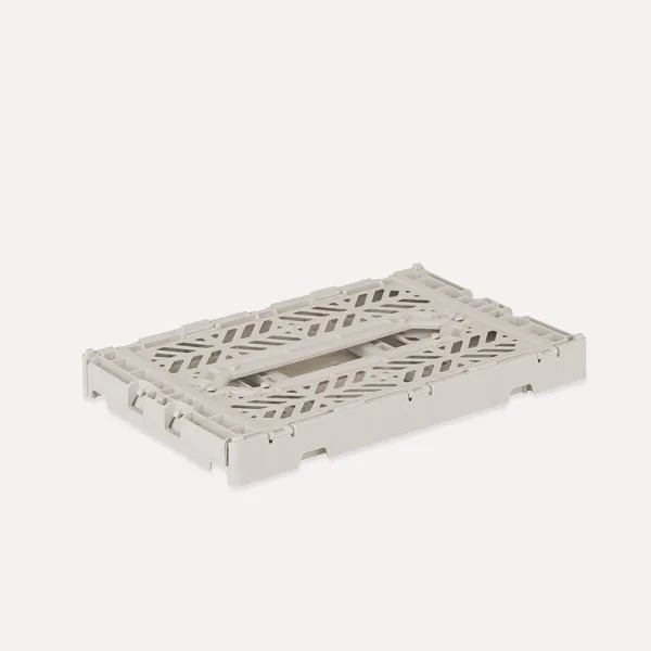 Aykasa Minibox Folding Crate 10.2 x 6.7 x 3.9 in – Light Gray