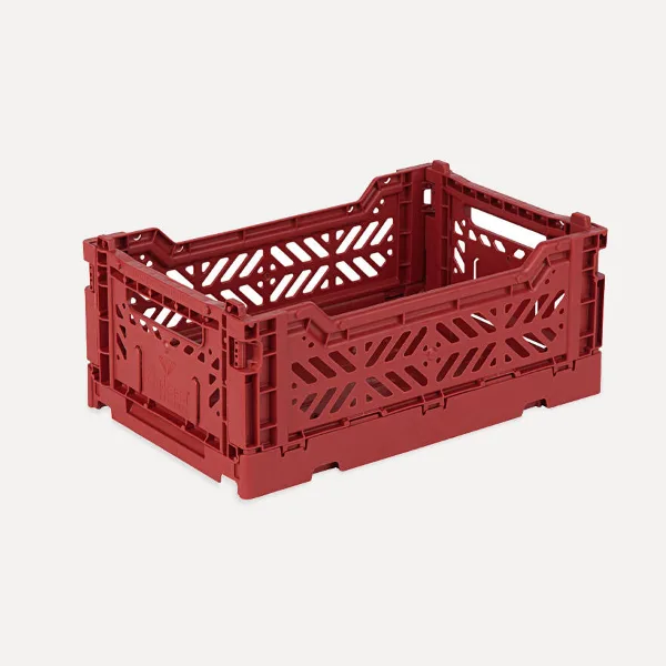 Aykasa Minibox Folding Crate 10.2 x 6.7 x 3.9 in – Tile Red