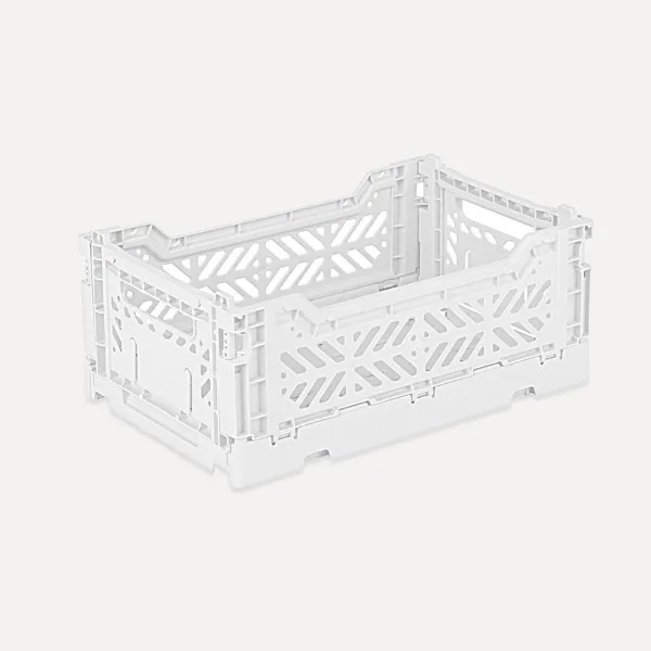 Aykasa Minibox Folding Crate 10.2 x 6.7 x 3.9 in – White